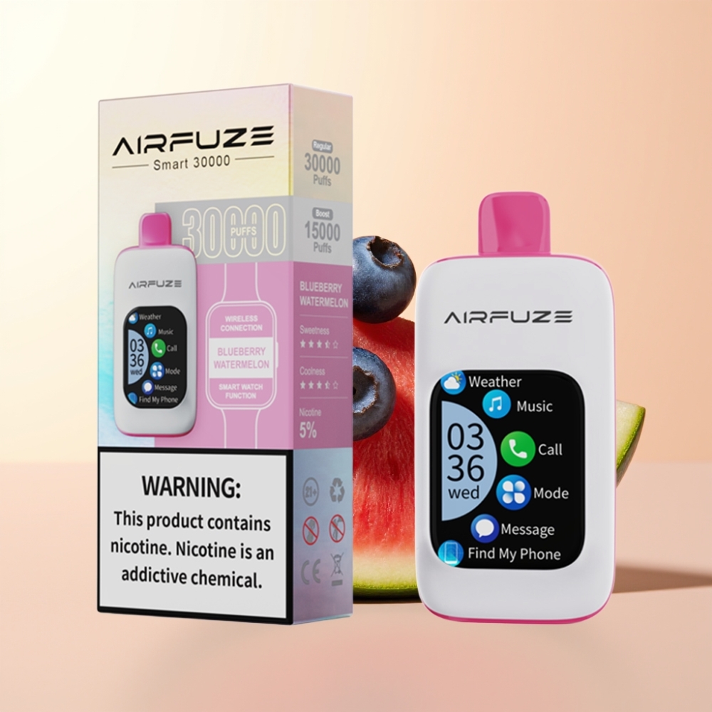 AirFuze Smart 30000 Puffs Wegwerp Vape Blauwe Watermeloen met 5% Nicotine en Type-C