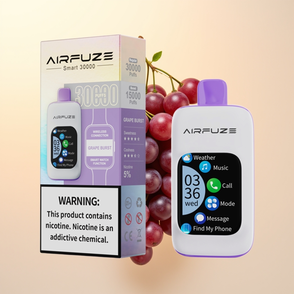 AirFuze Smart 30000 Puffs Wegwerp Vape Druiven Explosie met 5% Nicotine en Type-C