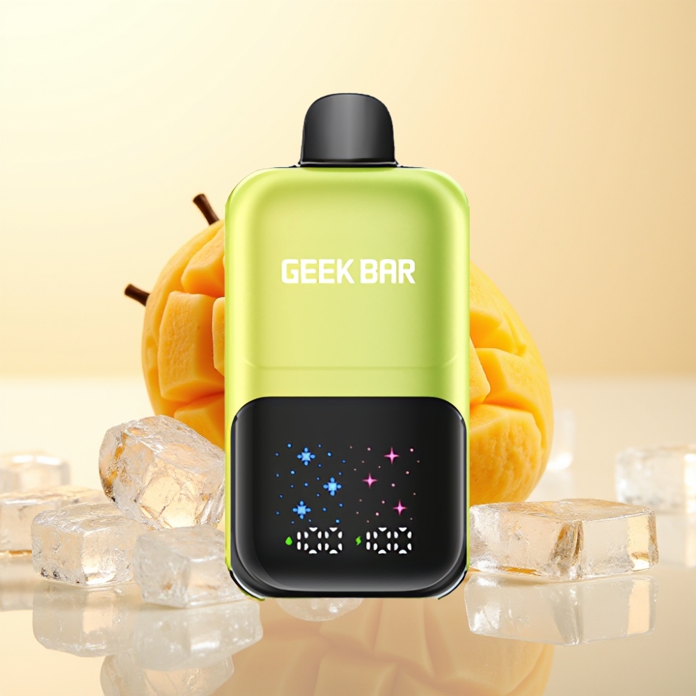 GEEK BAR 2GO 20ml 50000 Puffs Twee Serie Wegwerp Vape Pen Mexico Mango IJs Met 3 Niveaus Smaak/Koelte & Oplaadbare Batterij