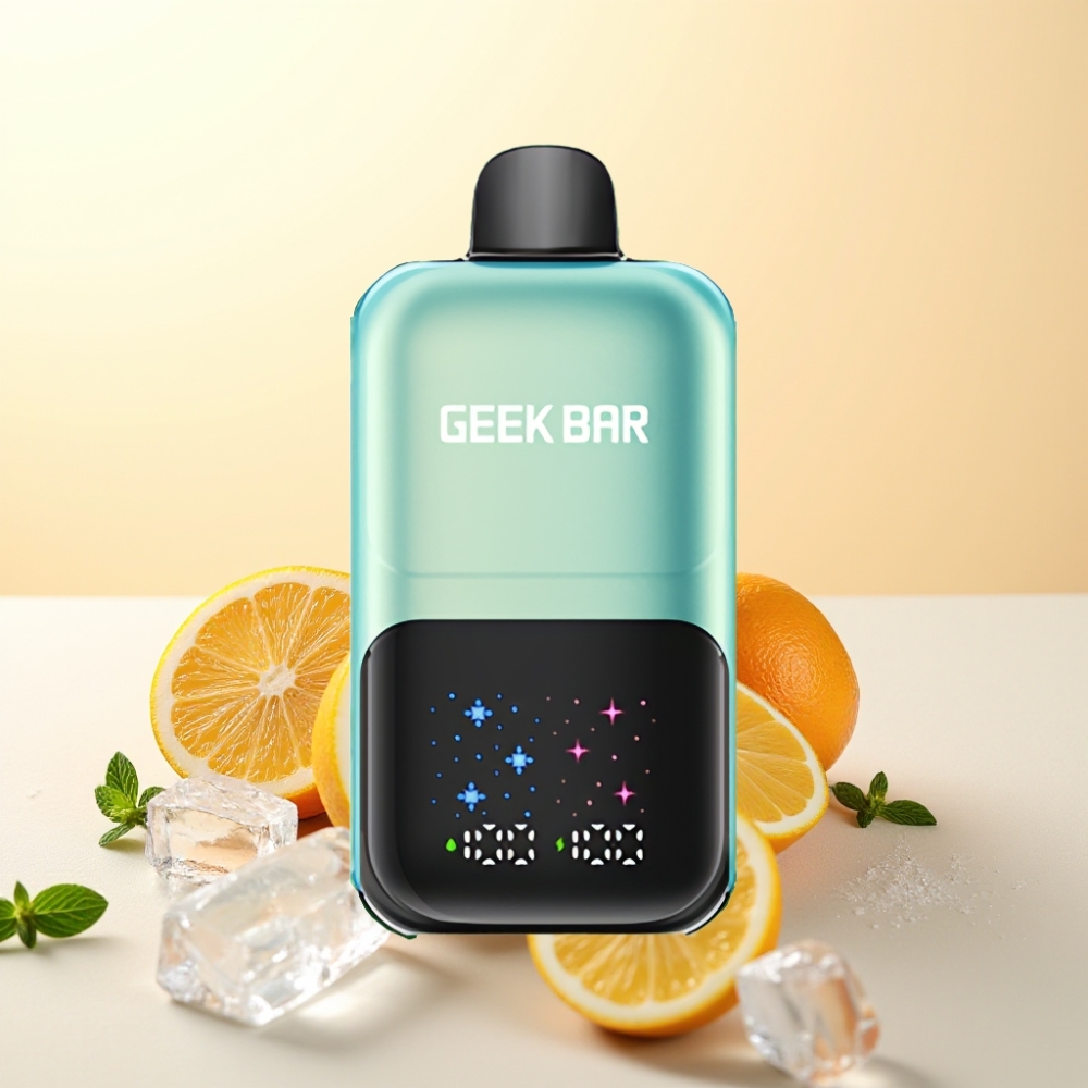 GEEK BAR 2GO 20ml 50K Puffs Twee Series Wegwerp Vape Pen Verfrissende Munt IJs met 5% Nicotine Zout en 3 Niveaus Aanpasbare Afkoeling