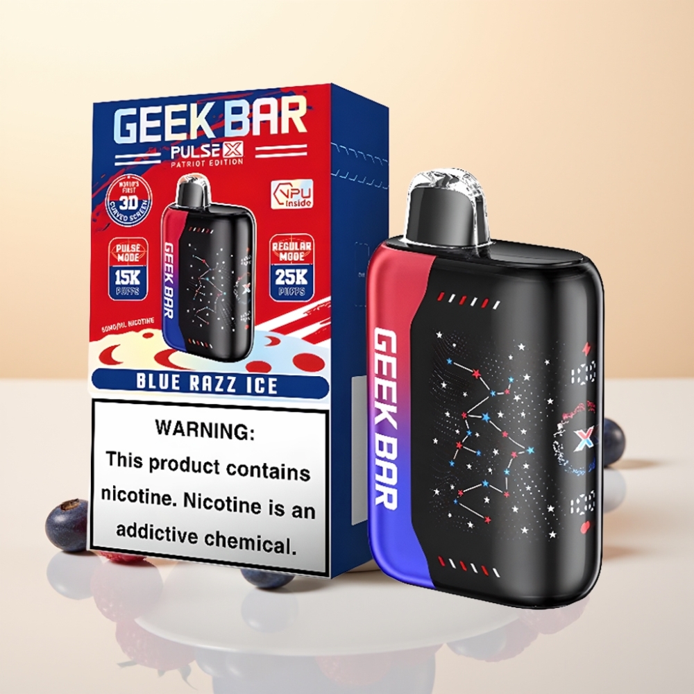 GEEK BAR Pulse X 25000 Puffs Wegwerp Vape Patriot Editie met Dual Mesh Coil