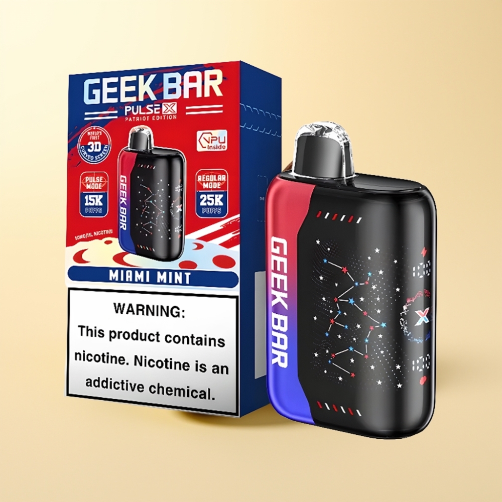 GEEK BAR Pulse X 25000 Puffs Wegwerp Vape Patriot Editie met Dual Mesh Coil