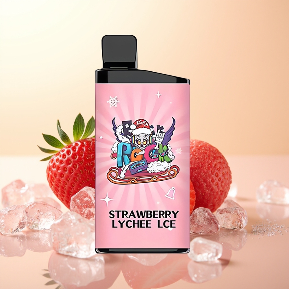 IGET Bar 3500 Puffs Wegwerp Vape Aardbei Lychee IJs – 1400 mAh, 1.2 Ohm Mesh Coil