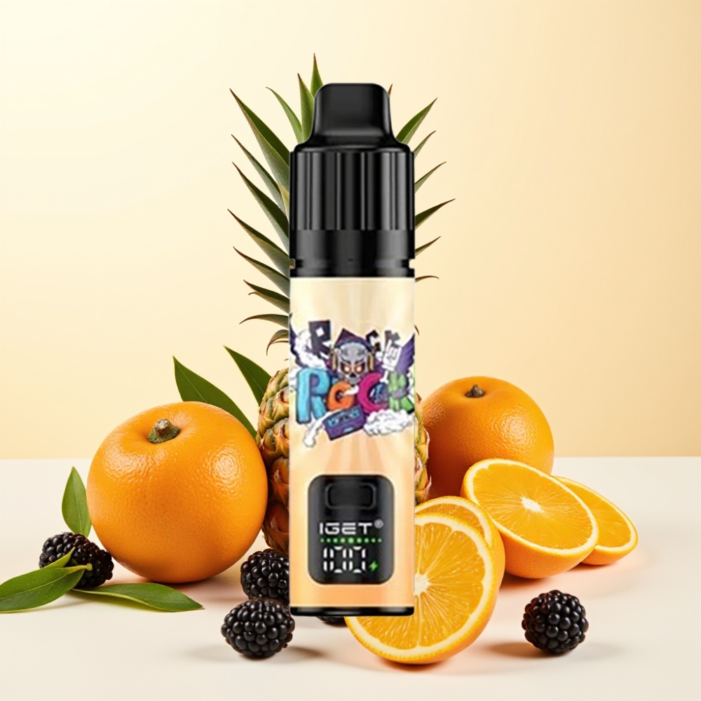 IGET BAR PLUS S3 POD 10000 Puffs Wegwerpe-sigaret Bramen Ananas Sinaasappel 18 ml 950 mAh