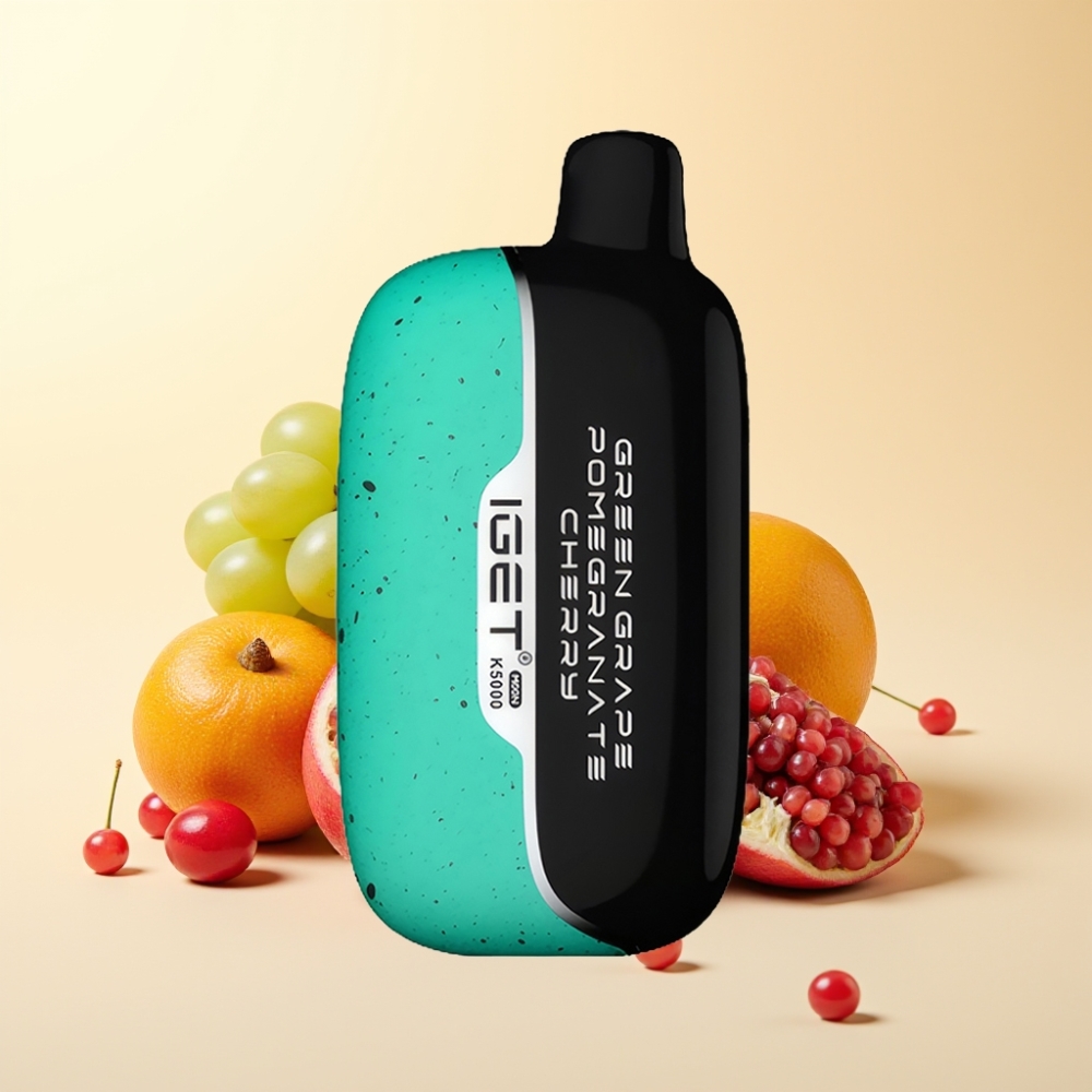 IGET Moon K5000 5000 Puffs Wegwerp Vape Groene Druif Granaatappel Kers