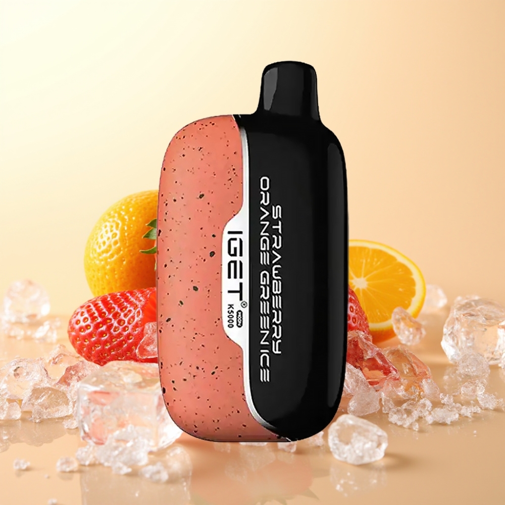 IGET Moon K5000 Puffs Wegwerp Vape Aardbei Sinaasappel Groene IJs – 5000 Puffs, 81.5 g