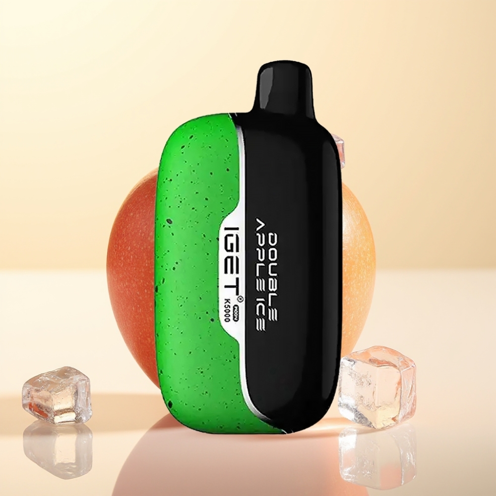 IGET Moon K5000 Puffs Wegwerp Vape Dubbel Appel IJs – 5000 Puffs, 81.5 g