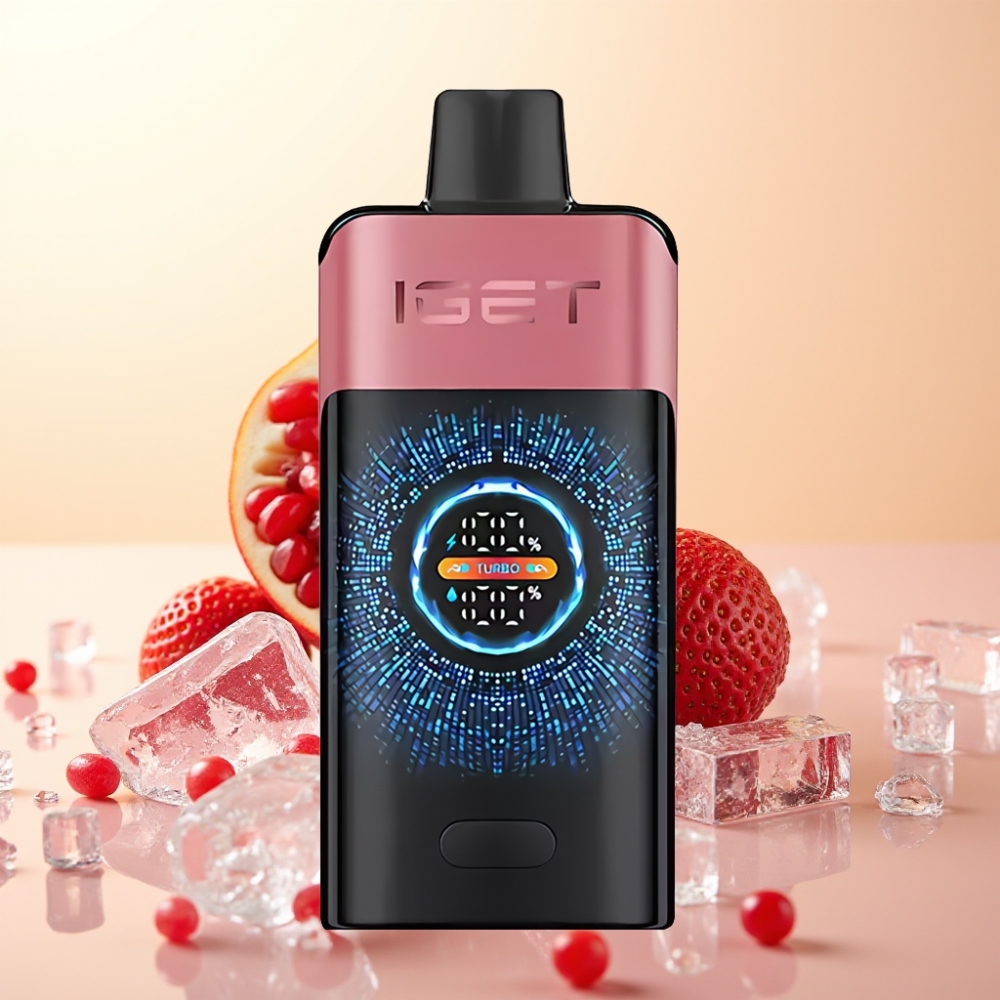 IGET ONE 12000 Puffs Wegwerp Vape Aardbei Granaatappel IJs met 2700 mAh Batterij