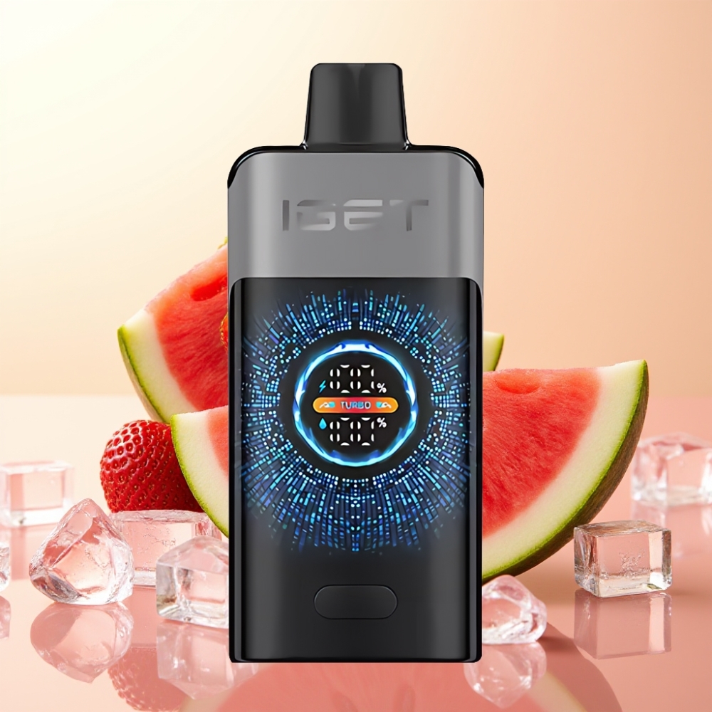 IGET ONE 12000 Puffs Wegwerp Vape Aardbei Watermeloen IJs met 2700 mAh Batterij