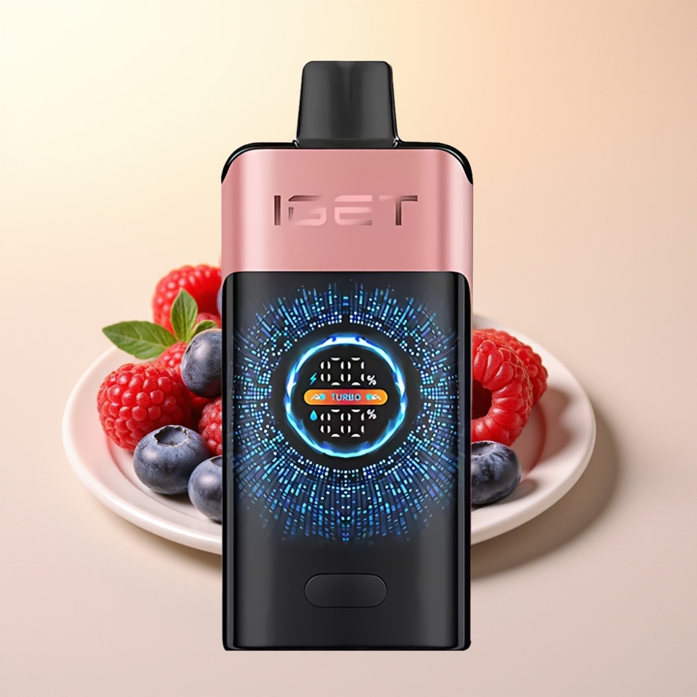 IGET ONE 12000 Puffs Wegwerp Vape Blauwe Bes Framboos met 2700 mAh Batterij