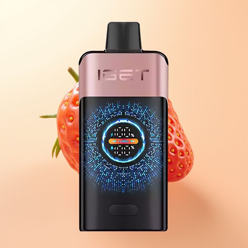 IGET ONE 12000 Puffs Wegwerp Vape Chupa Chups Aardbei met 2700 mAh Batterij