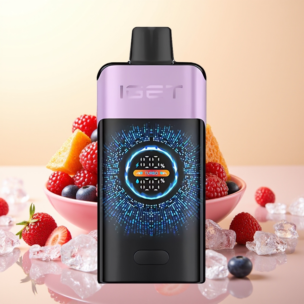 IGET ONE 12000 Puffs Wegwerp Vape Gemengde Bessen IJsmode met 2700 mAh Batterij