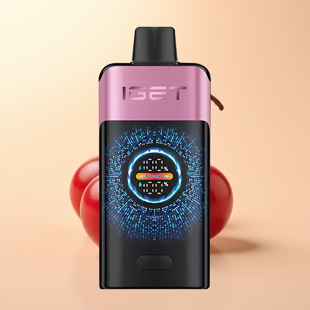 IGET ONE 12000 Puffs Wegwerp Vape Kersenmonster met 2700 mAh Batterij en Groot Gebogen Kleurenscherm