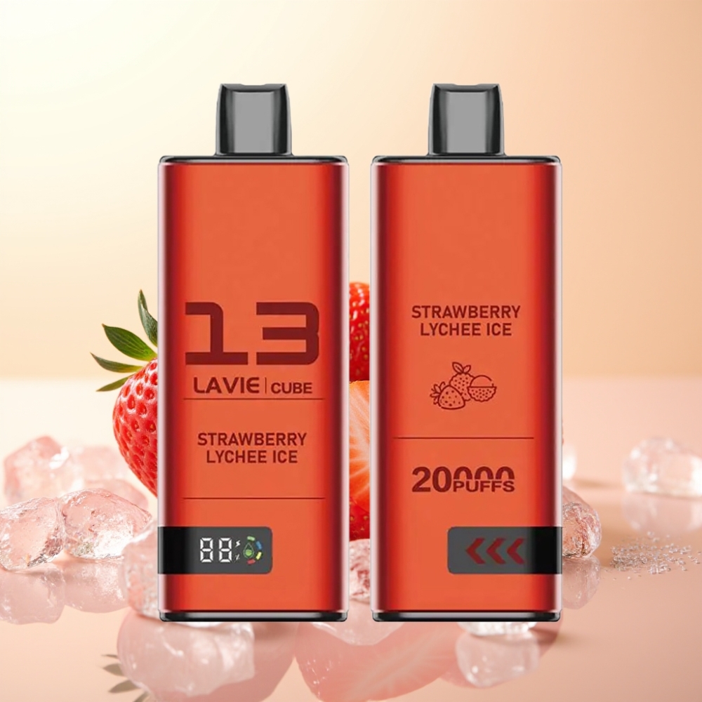 Lavie Cube 20000 Puffs Wegwerp Vape Aardbei Lychee IJs 28ML 600mAh