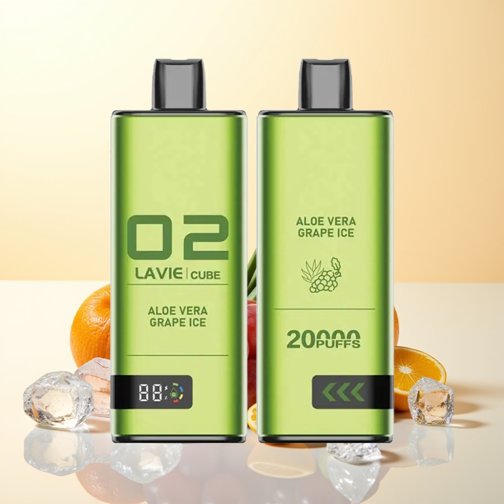 Lavie Cube 20000 Puffs Wegwerp Vape Aloë Vera Druiven IJs (28ML, Type C)