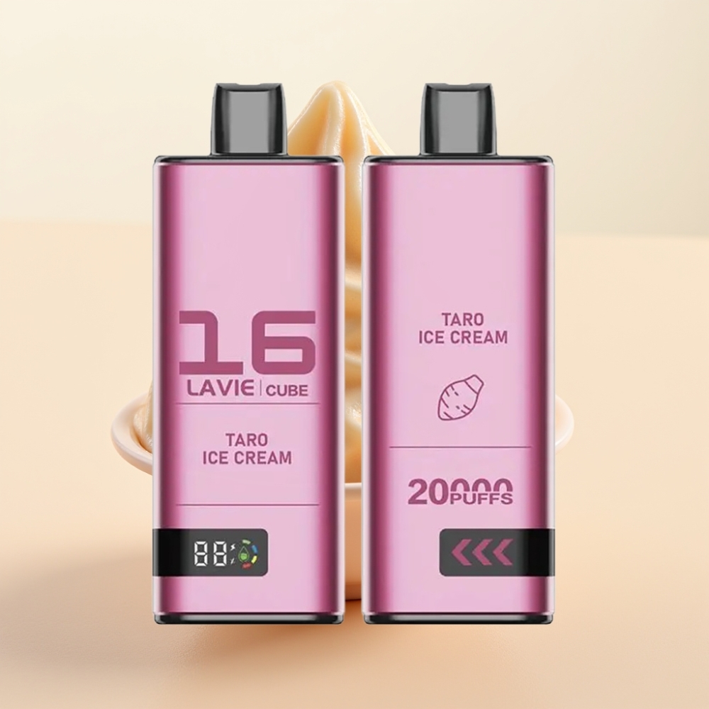Lavie Cube 20000 Puffs Wegwerp Vape Taro IJsroom & 600mAh Type-C