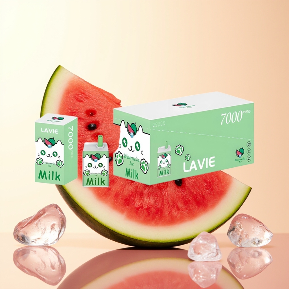 LAVIE Milk 7000 Puffs Herbruikbare Watermeloen Ijs Wegwerp Vape met 16ML & 600mAh