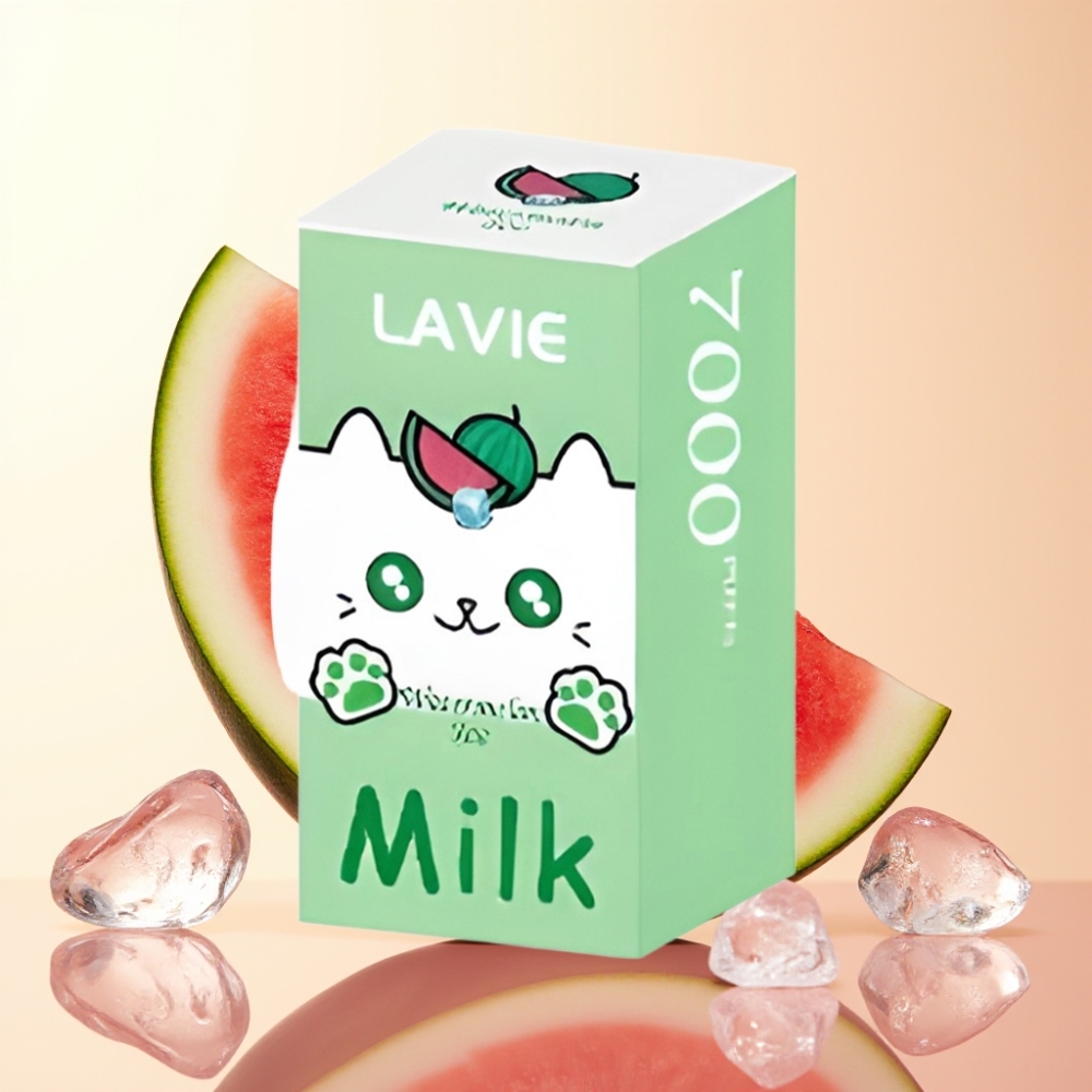 LAVIE Milk 7000 Puffs Herbruikbare Watermeloen Ijs Wegwerp Vape met 16ML & 600mAh