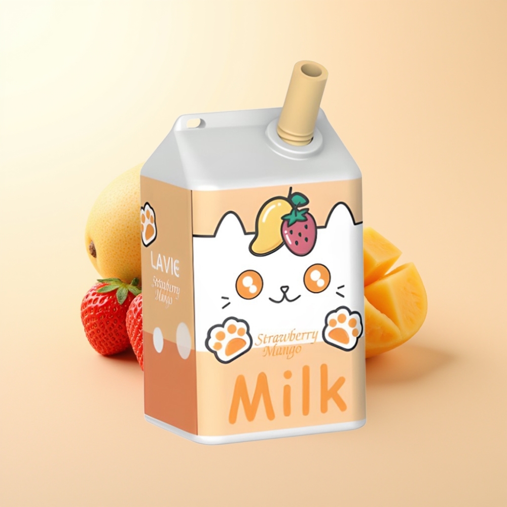 LAVIE Milk 7000 Puffs Wegwerp Vape Aardbei Mango 16ML 600mAh
