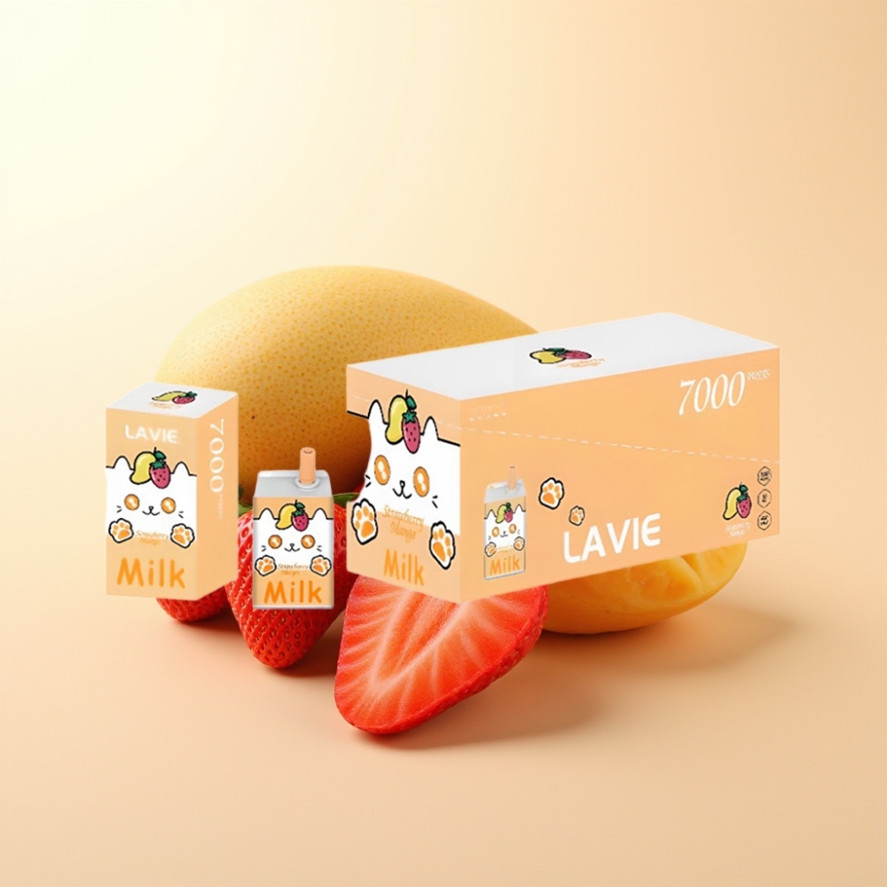 LAVIE Milk 7000 Puffs Wegwerp Vape Aardbei Mango 16ML 600mAh