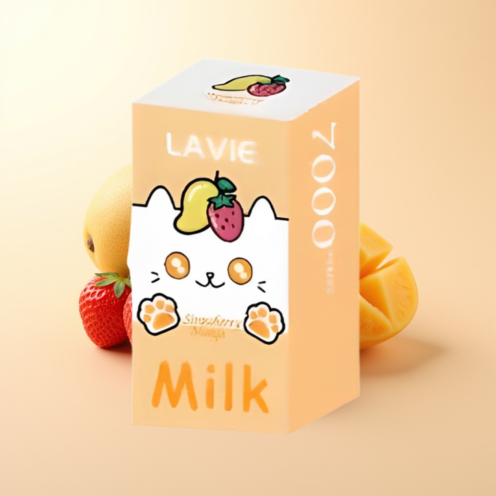 LAVIE Milk 7000 Puffs Wegwerp Vape Aardbei Mango 16ML 600mAh
