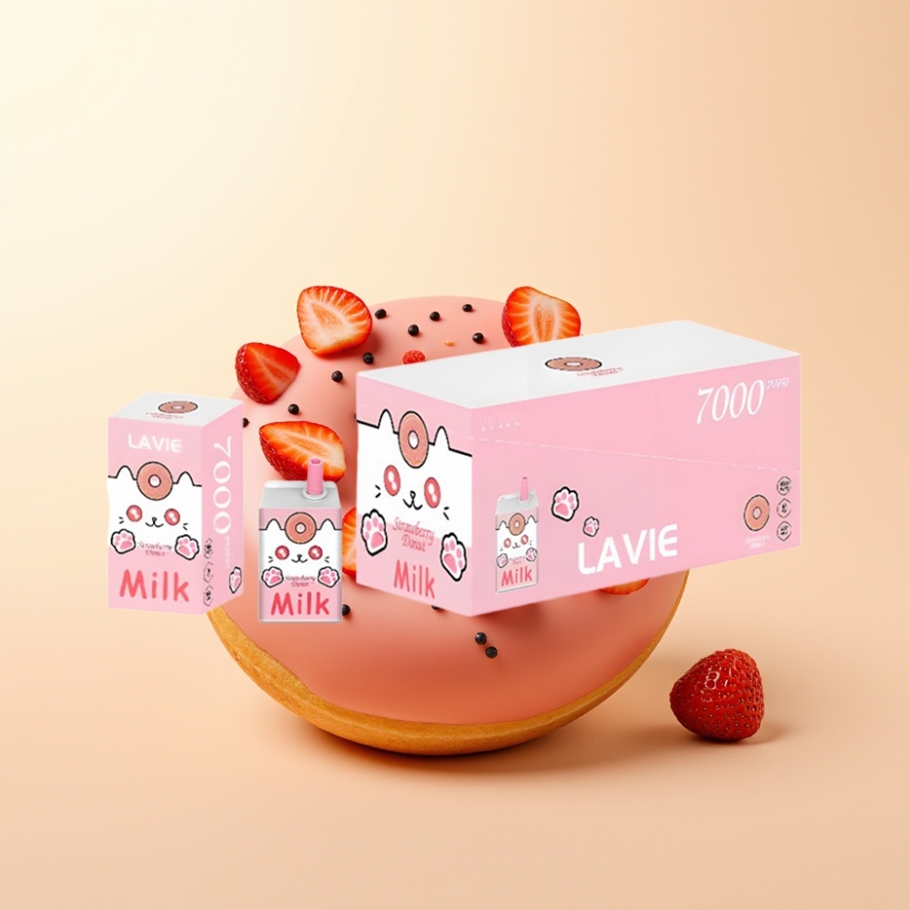 LAVIE Milk 7000 Puffs Wegwerp Vape Aardbeien Donut 16ML & 600mAh