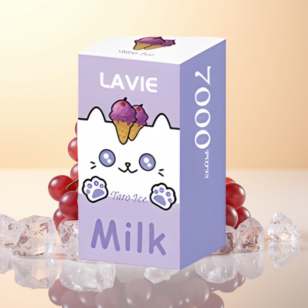 LAVIE Milk 7000 Puffs Wegwerp Vape Druivenijs – 16ML / 5% Nicotine