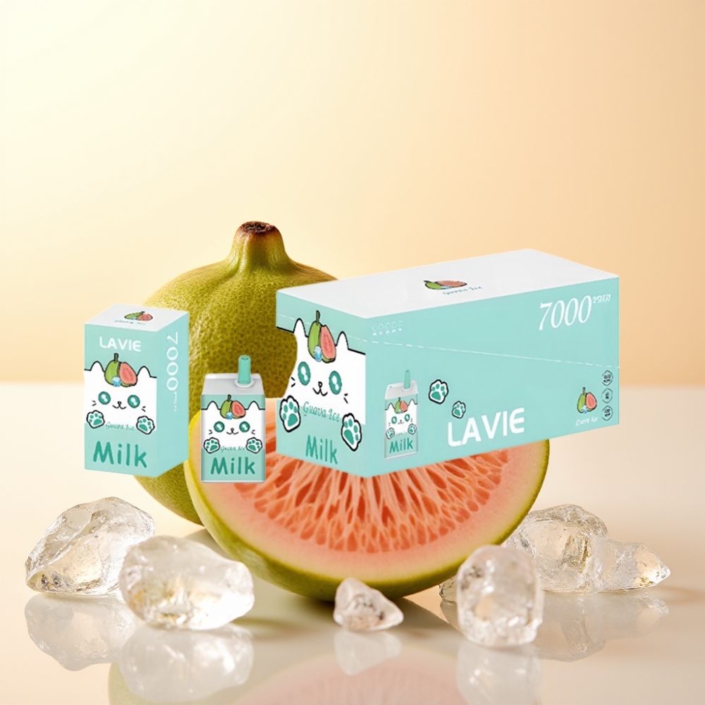 LAVIE Milk 7000 Puffs Wegwerp Vape Guava IJs – 16ML, 5% Nicotine