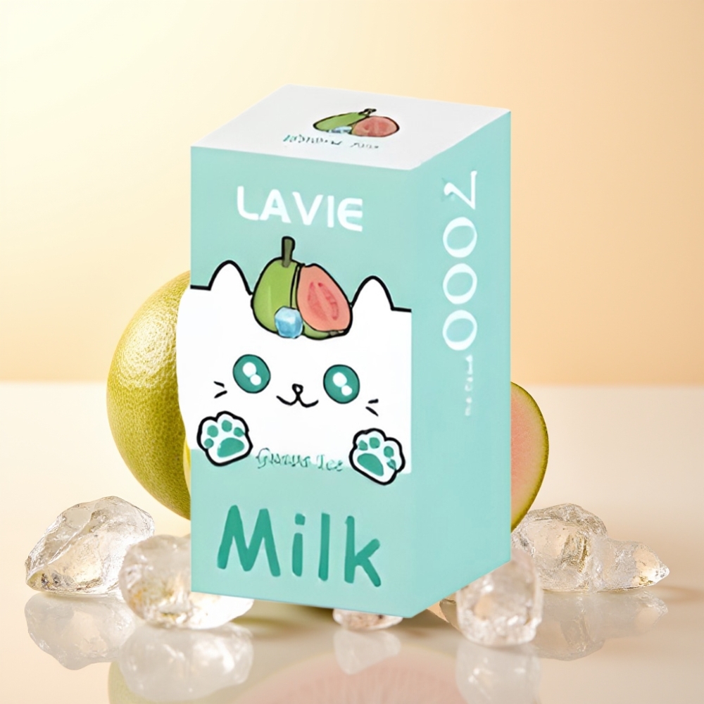 LAVIE Milk 7000 Puffs Wegwerp Vape Guava IJs – 16ML, 5% Nicotine