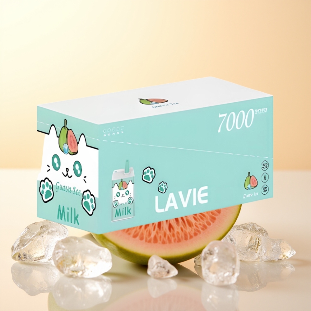 LAVIE Milk 7000 Puffs Wegwerp Vape Guava IJs – 16ML, 5% Nicotine