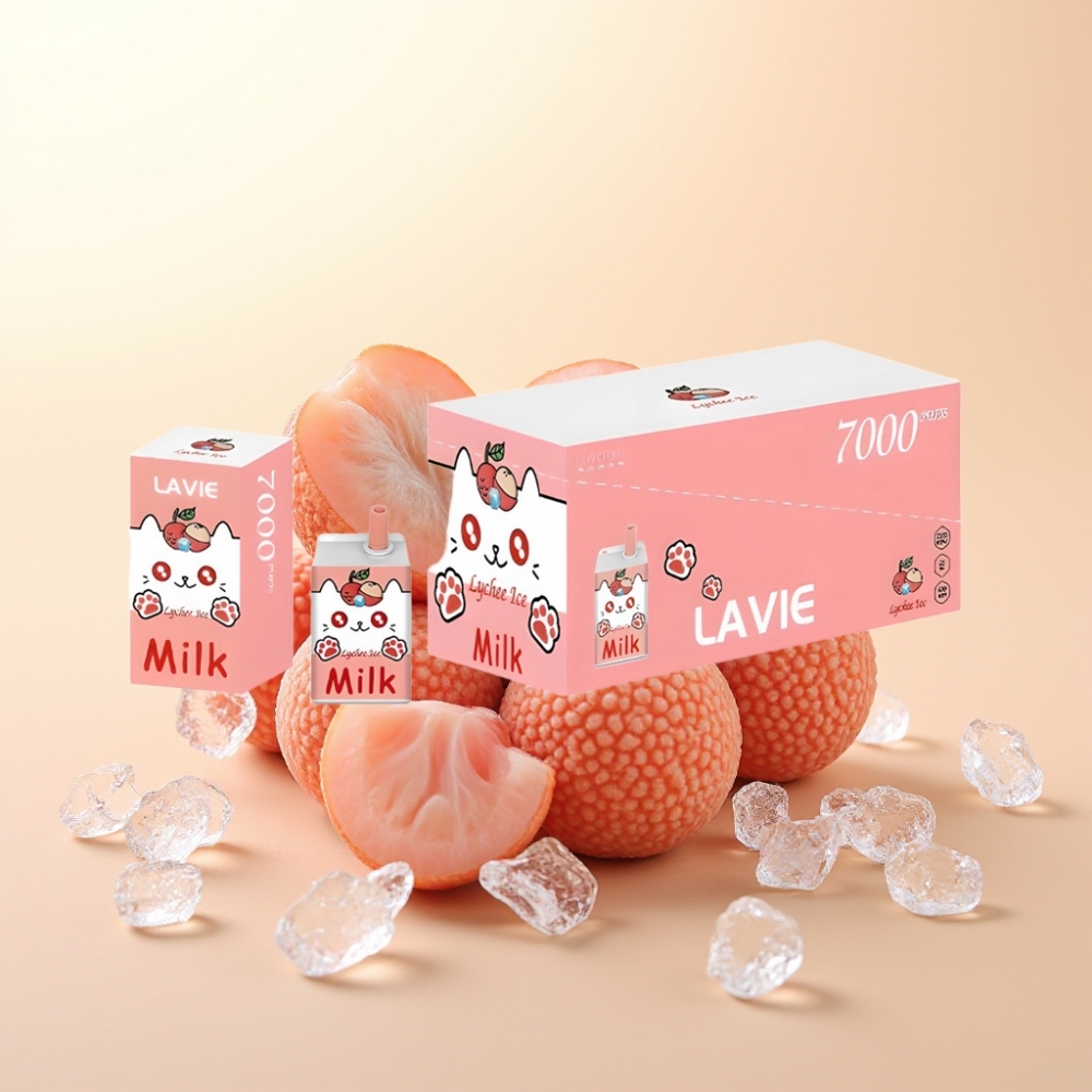 LAVIE Milk 7000 Puffs Wegwerp Vape Lychee IJs – 16ML, Type C