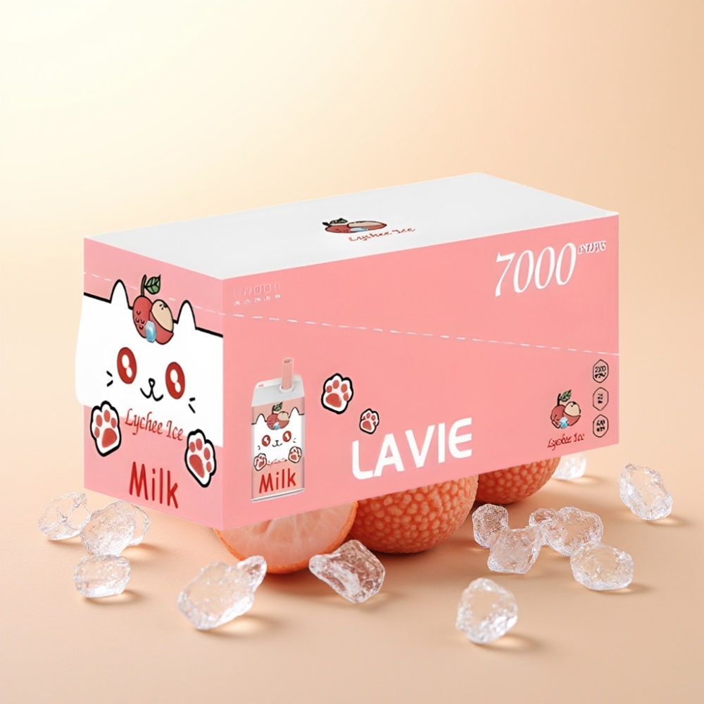 LAVIE Milk 7000 Puffs Wegwerp Vape Lychee IJs – 16ML, Type C
