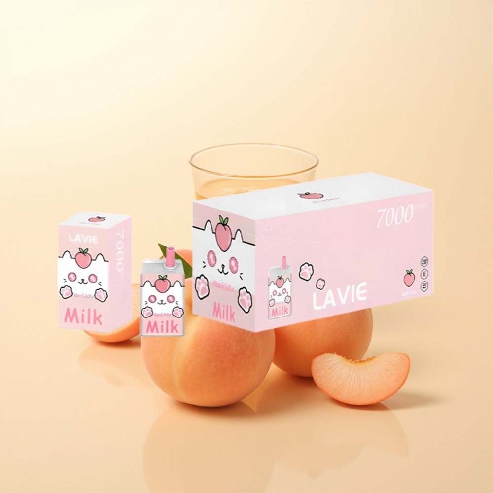 LAVIE Milk 7000 Puffs Wegwerp Vape Perziksap – 16ML & 600mAh