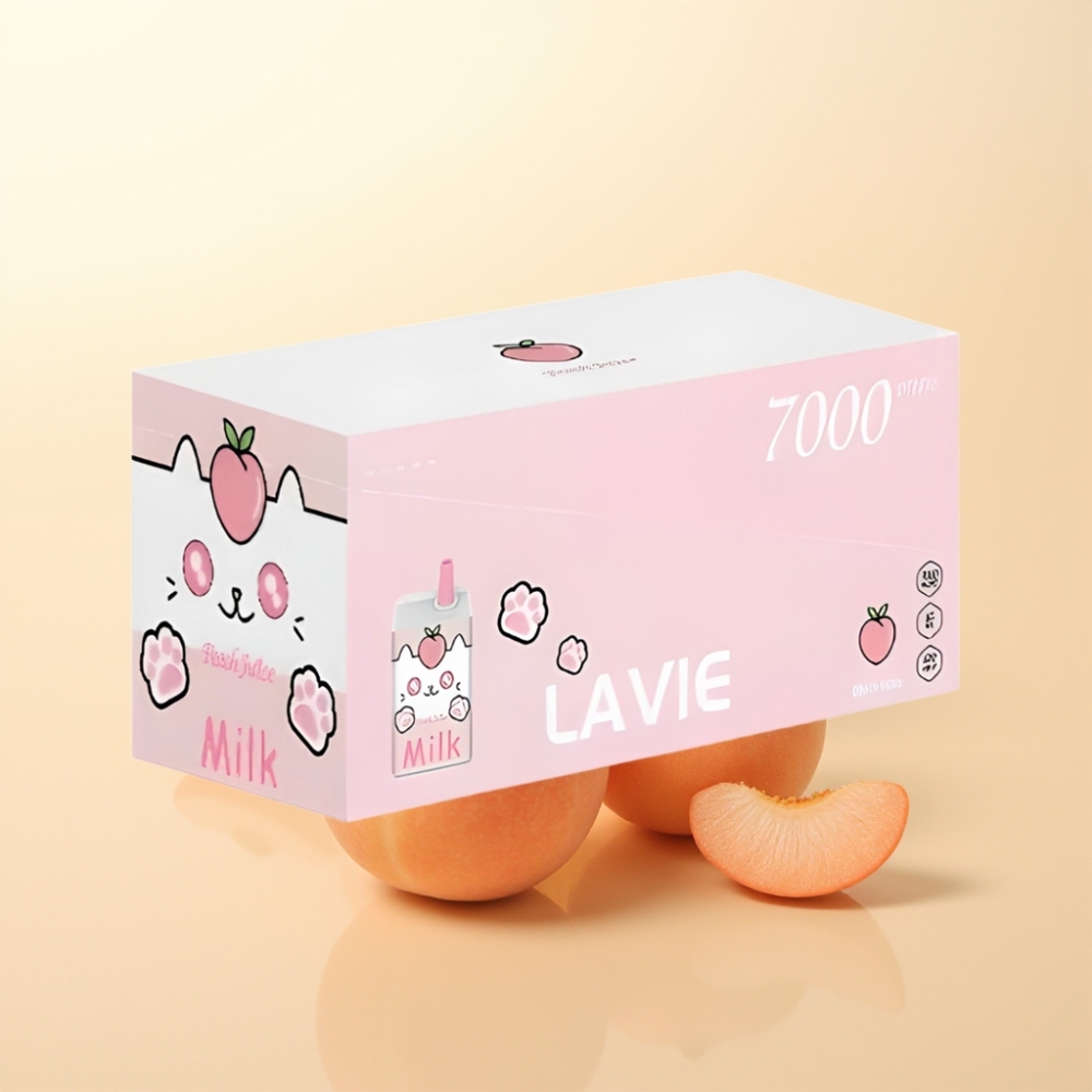 LAVIE Milk 7000 Puffs Wegwerp Vape Perziksap – 16ML & 600mAh
