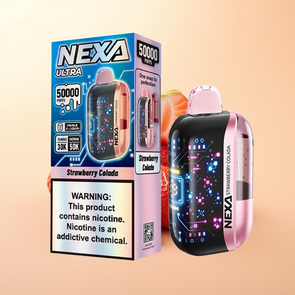 NEXA Ultra 50K Wegwerp Vape Aardbei Colada 20ml 5% Nicotine
