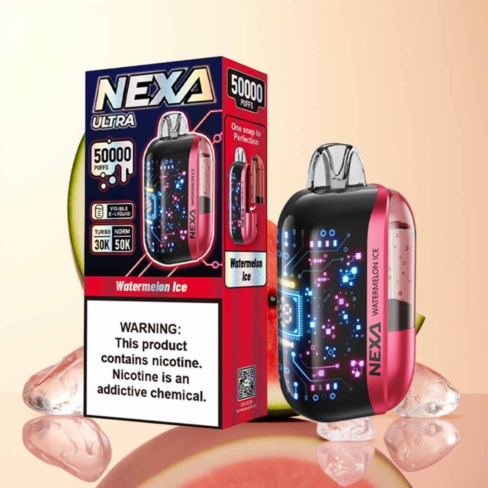 NEXA Ultra 50K Wegwerp Vape Watermeloen IJs met 20ml Voorgevuld & Type-C Opladen