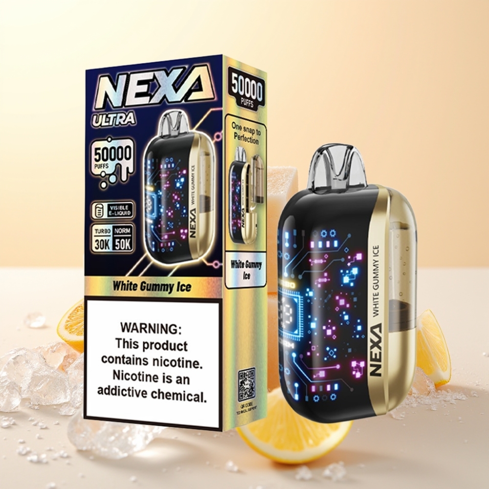 NEXA Ultra 50K Wegwerp Vape Wit Gummy IJs met 20ml & 800mAh