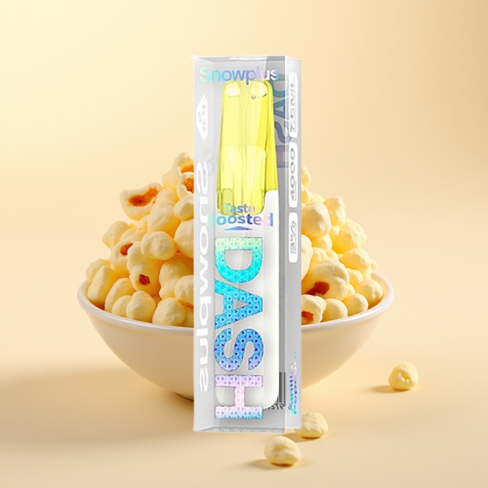 Snowplus Dash 4000 Puffs Wegwerpsapparaat Vanille Popcorn 7,5 ml & 530 mAh
