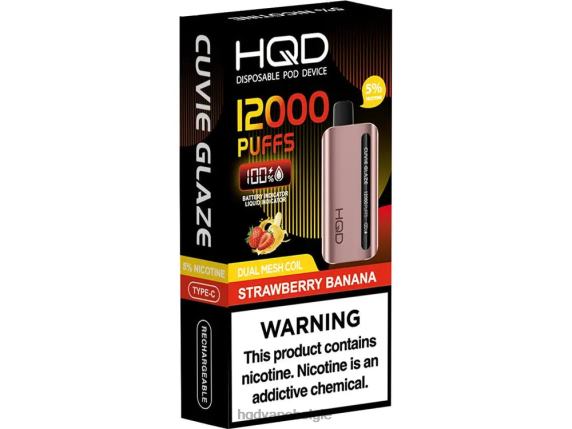 HQD CUVIE GLAZE wegwerpdamp 12000 | HQD Antwerpen RX24V254 aardbei banaan