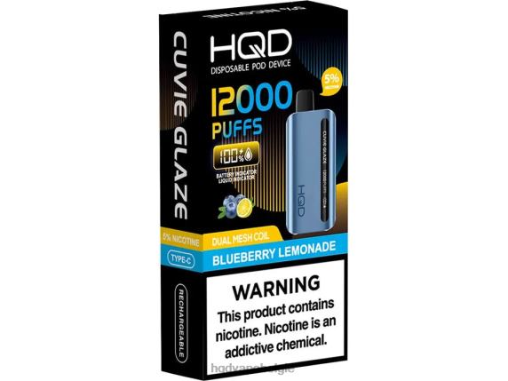 HQD CUVIE GLAZE wegwerpdamp 12000 | HQD Vape Belgium RX24V142 bosbessen limonade