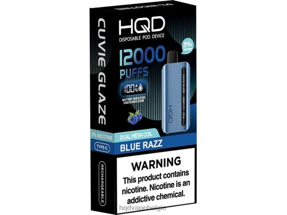HQD CUVIE GLAZE wegwerpdamp 12000 | HQD Vapes RX24V137 blauwe razernij