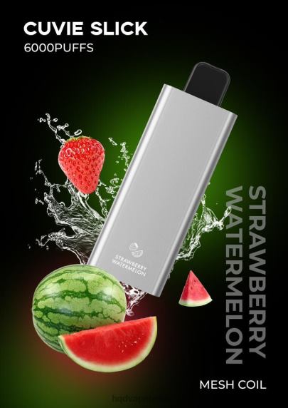 HQD CUVIE SLICK 6000 trekjes | HQD Vapes RX24V37 gladde aardbei-watermeloen
