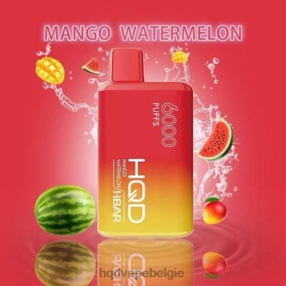HQD HBAR 6000 trekjes | HQD Flavors Vape RX24V55 mango-watermeloen